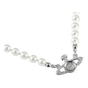 Amazon.com: BSLVWG White Pearl Necklaces,Crystal Rhinestone